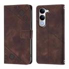 For vivo Y29S 5G / Y04 4G Global Skin Feel Embossed Leather Phone Case(Brown) - 2