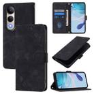 For vivo V50 Lite 5G Skin Feel Embossed Leather Phone Case(Black) - 1