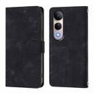 For vivo V50 Lite 5G Skin Feel Embossed Leather Phone Case(Black) - 2