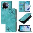For vivo Y39 5G Global Skin Feel Embossed Leather Phone Case(Green) - 1