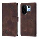 For vivo S30 Pro mini Skin Feel Embossed Leather Phone Case(Brown) - 2