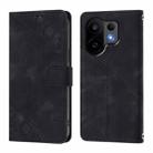 For vivo S30 Skin Feel Embossed Leather Phone Case(Black) - 2