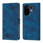 For vivo S30 Skin Feel Embossed Leather Phone Case(Blue) - 2