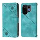 For vivo S30 Skin Feel Embossed Leather Phone Case(Green) - 2