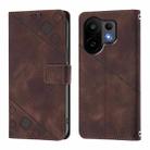 For vivo S30 Skin Feel Embossed Leather Phone Case(Brown) - 2