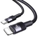 USAMS SJ729 30W USB-C/Type-C to 8 Pin Aluminum Alloy Data Cable, Length: 1.2m(Tarnish) - 2