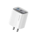 USAMS CC230 30W USB+USB-C / Type-C Dual Port GaN Digital Display Charger, Specifications: US Plug(White) - 1