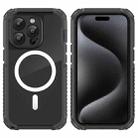 For iPhone 15 Pro MagSafe Shockproof Metal Phone Case(Black) - 1