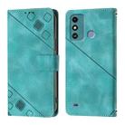 For ZTE Blade A53 Skin Feel Embossed Leather Phone Case(Green) - 2