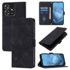 For ZTE Blade A73 4G Skin Feel Embossed Leather Phone Case(Black) - 1