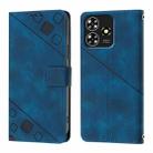 For ZTE Blade A73 4G Skin Feel Embossed Leather Phone Case(Blue) - 2