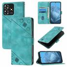 For ZTE Blade A73 4G Skin Feel Embossed Leather Phone Case(Green) - 1