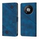 For ZTE Blade A73 5G Skin Feel Embossed Leather Phone Case(Blue) - 2