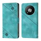 For ZTE Blade A73 5G Skin Feel Embossed Leather Phone Case(Green) - 2