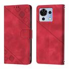 For ZTE Blade V50 Vita Skin Feel Embossed Leather Phone Case(Red) - 2