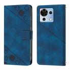 For ZTE Blade V50 Vita Skin Feel Embossed Leather Phone Case(Blue) - 2