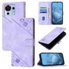 For ZTE Blade V50 Vita Skin Feel Embossed Leather Phone Case(Light Purple) - 1