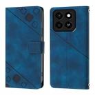 For ZTE Blade A35 / A55 Skin Feel Embossed Leather Phone Case(Blue) - 3