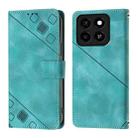 For ZTE Blade A35 / A55 Skin Feel Embossed Leather Phone Case(Green) - 3