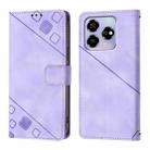 For ZTE Blade V60 / Axon 60 4G Skin Feel Embossed Leather Phone Case(Light Purple) - 3