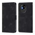 For ZTE Blade A35 Lite / A35 Core Skin Feel Embossed Leather Phone Case(Black) - 3