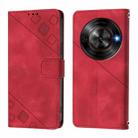 For ZTE Blade A75 5G / nubia Focus 5G Skin Feel Embossed Leather Phone Case(Red) - 3