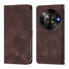 For ZTE Blade A75 5G / nubia Focus 5G Skin Feel Embossed Leather Phone Case(Brown) - 3