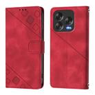 For ZTE Blade V70 Design Skin Feel Embossed Leather Phone Case(Red) - 2