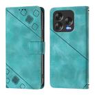 For ZTE Blade V70 Design Skin Feel Embossed Leather Phone Case(Green) - 2