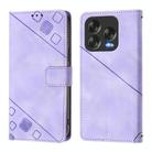 For ZTE Blade V70 Design Skin Feel Embossed Leather Phone Case(Light Purple) - 2
