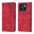 For ZTE Blade V70 Vita / nubia V70 Design Skin Feel Embossed Leather Phone Case(Red) - 2