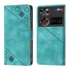 For ZTE nubia Z60 Ultra Skin Feel Embossed Leather Phone Case(Green) - 2