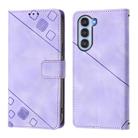 For ZTE nubia S 5G A403ZT Skin Feel Embossed Leather Phone Case(Light Purple) - 2