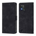 For ZTE Blade A52 Lite Skin Feel Embossed Leather Phone Case(Black) - 2