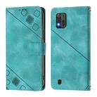 For ZTE Blade A52 Lite Skin Feel Embossed Leather Phone Case(Green) - 2