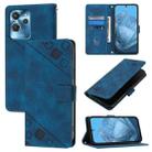 For Oukitel C32 Skin Feel Embossed Leather Phone Case(Blue) - 1