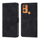 For Oukitel C33 Skin Feel Embossed Leather Phone Case(Black) - 2