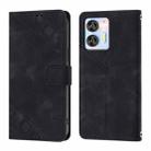 For Oukitel C36 / C35 Skin Feel Embossed Leather Phone Case(Black) - 2