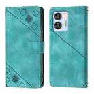 For Oukitel C36 / C35 Skin Feel Embossed Leather Phone Case(Green) - 2