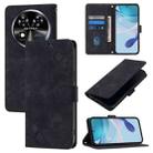 For Oukitel C37 Skin Feel Embossed Leather Phone Case(Black) - 1