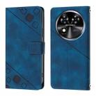 For Oukitel C37 Skin Feel Embossed Leather Phone Case(Blue) - 2