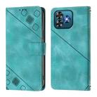 For Oukitel C53 Skin Feel Embossed Leather Phone Case(Green) - 3