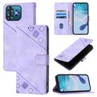 For Oukitel C53 Skin Feel Embossed Leather Phone Case(Light Purple) - 1