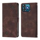 For Oukitel C53 Skin Feel Embossed Leather Phone Case(Brown) - 3