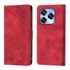 For Oukitel C50 Skin Feel Embossed Leather Phone Case(Red) - 3