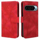 For Google Pixel 9 / 9 Pro Skin Feel Geometric Lines Leather Phone Case(Red) - 2