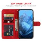 For Google Pixel 9 / 9 Pro Skin Feel Geometric Lines Leather Phone Case(Red) - 3