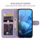 For Google Pixel 9 / 9 Pro Skin Feel Geometric Lines Leather Phone Case(Purple) - 3