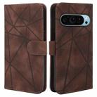 For Google Pixel 9 / 9 Pro Skin Feel Geometric Lines Leather Phone Case(Brown) - 2