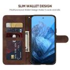 For Google Pixel 9 Pro XL Skin Feel Geometric Lines Leather Phone Case(Brown) - 3